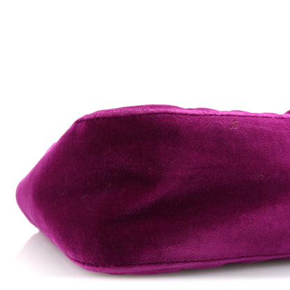 Gucci Velvet Matelasse Small GG Marmont Shoulder Bag Fuchsia Violet Cyclamen 9 of 10
