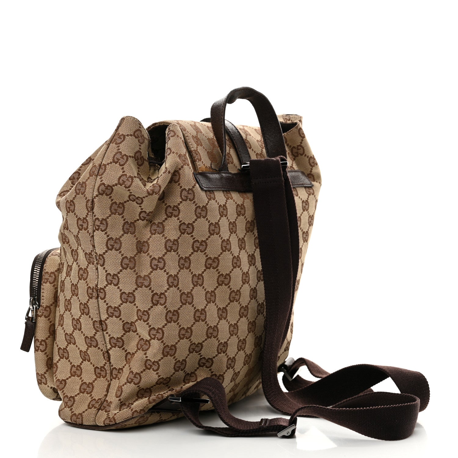 Gucci Monogram Backpack Dark Brown 2 of 17