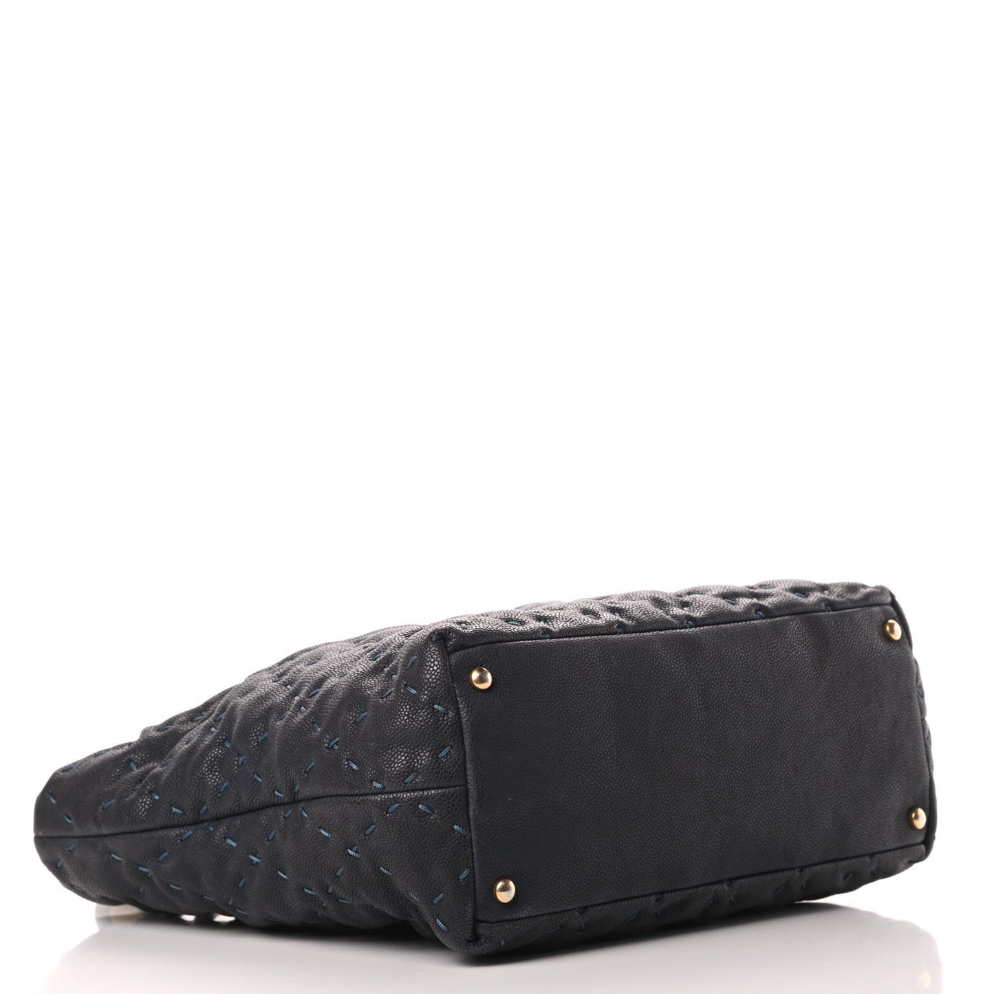 Caviar Stitched Tote Blue