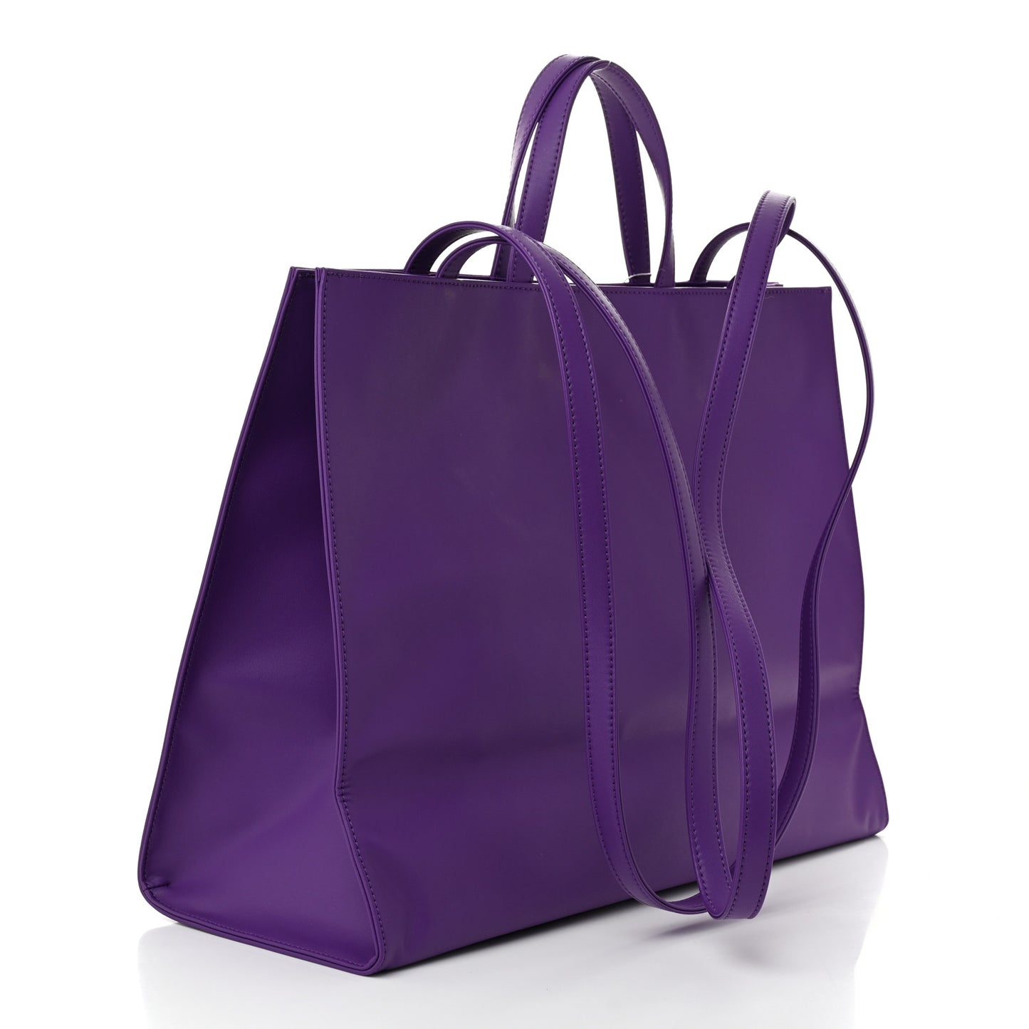 Vegan Leather Large Shopping Bag Grape
