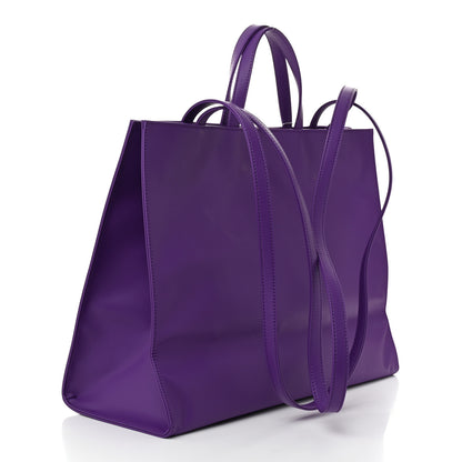 Telfar Vegan Leather Large Shopping Bag Grape 3 of 10