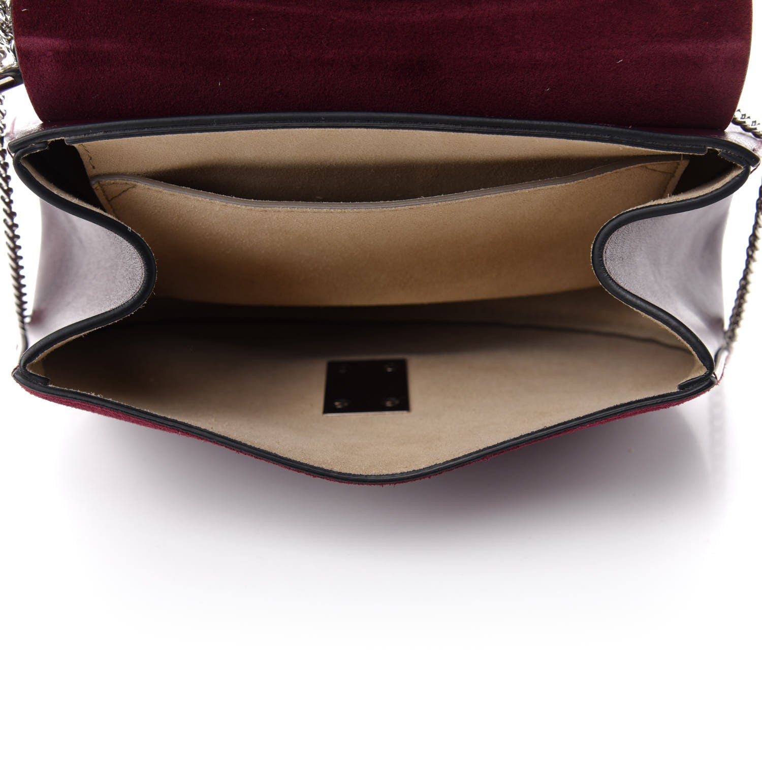 Chloe Suede Smooth Calfskin Drew Shoulder Bag Dark Purple 5 of 9