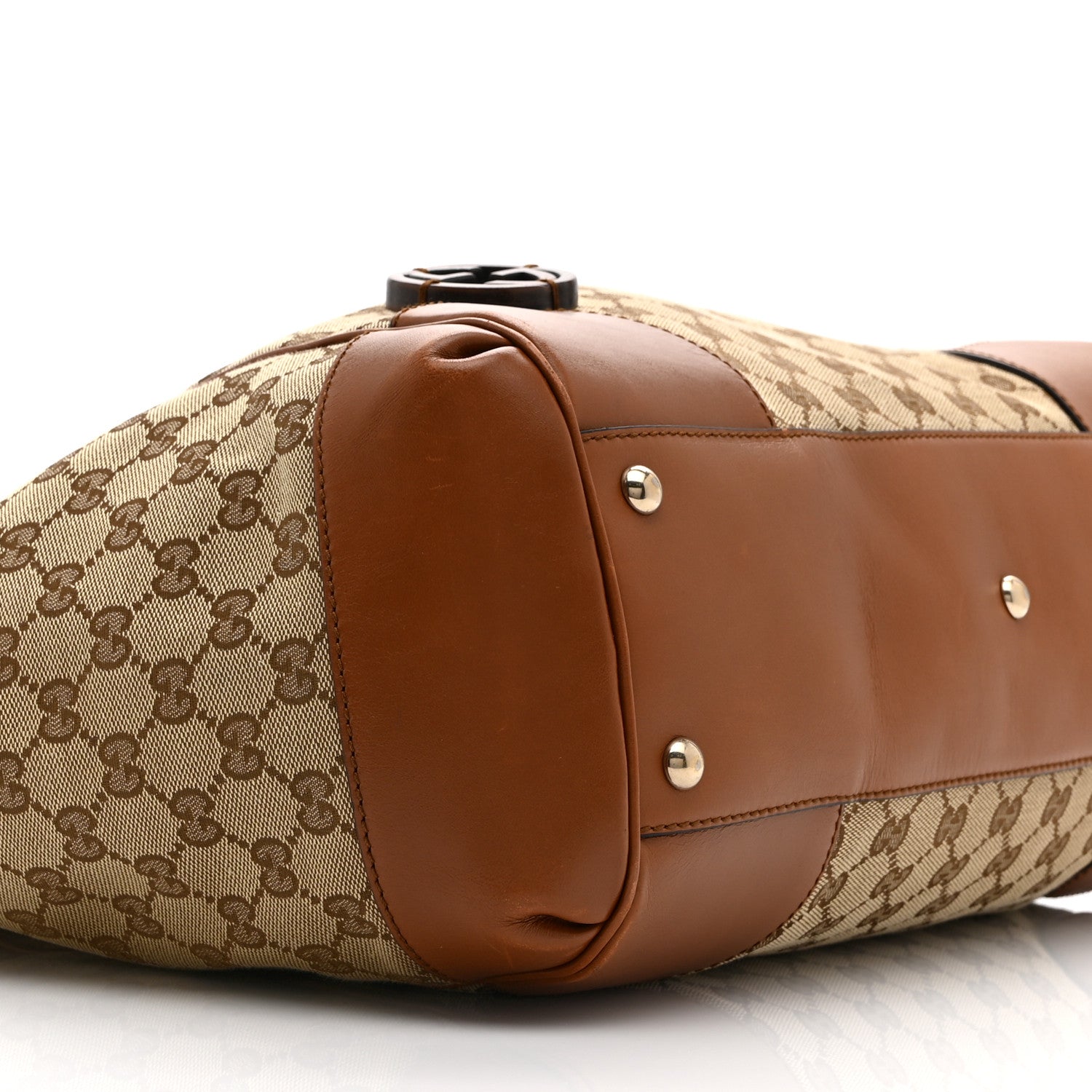 Gucci Monogram Medium Brick Lane Tote Brown 10 of 11