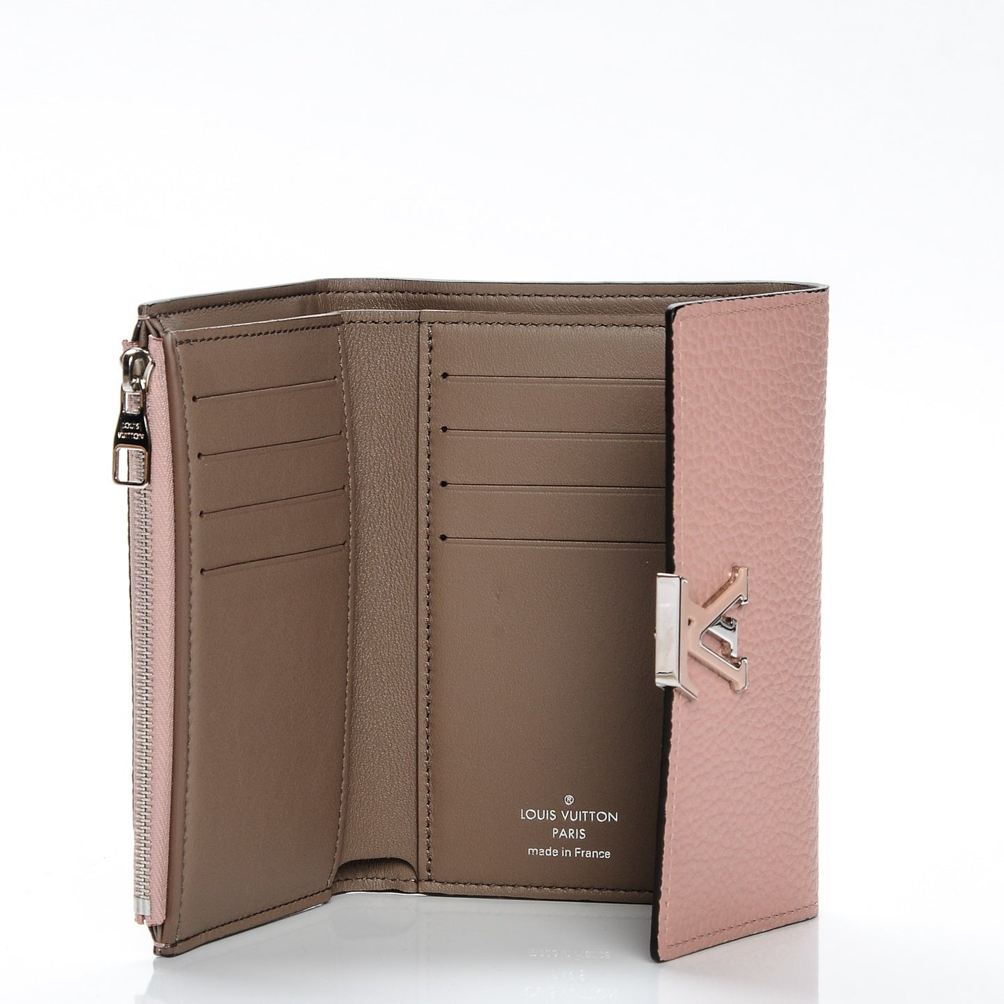 Taurillon Capucines Compact Wallet Magnolia