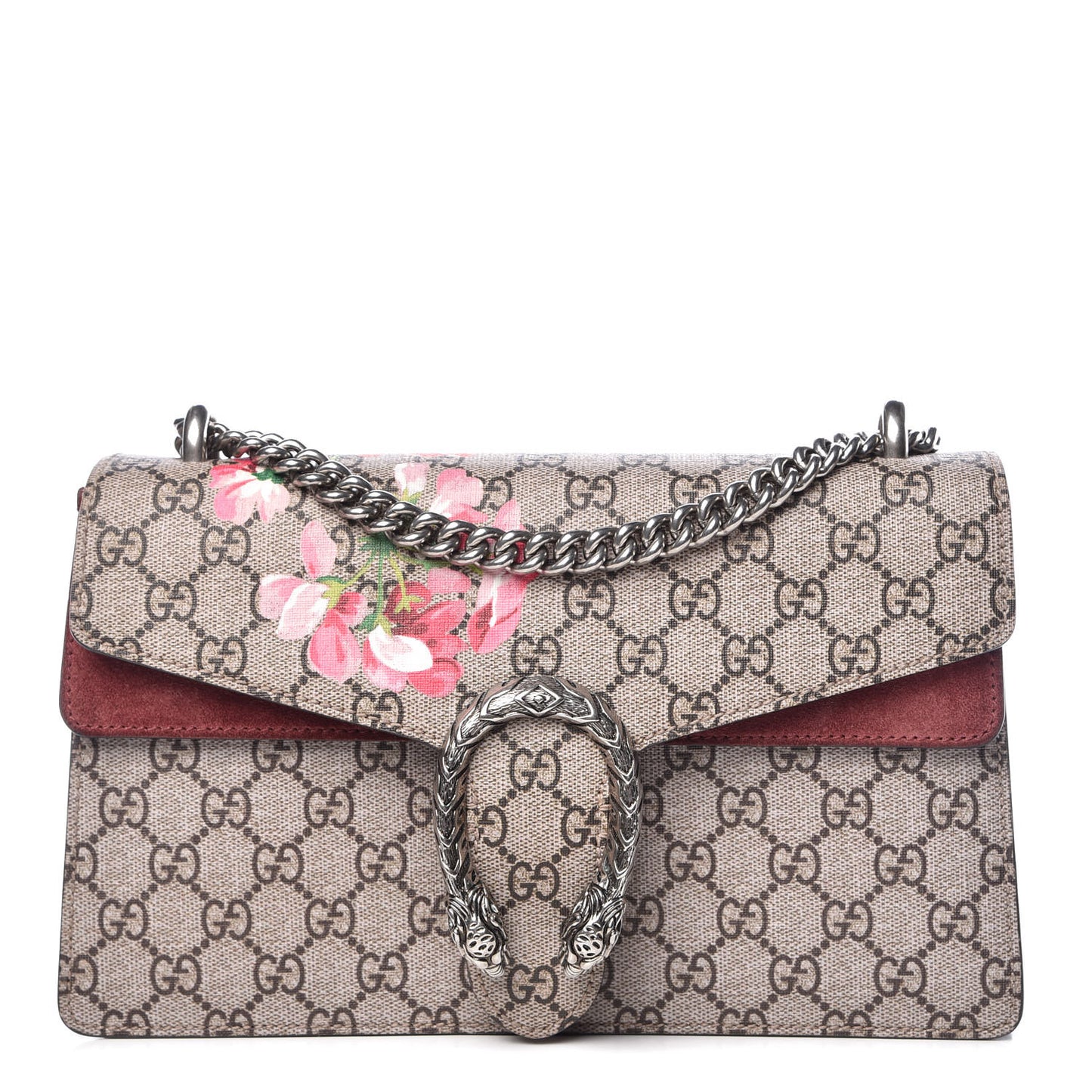 GG Supreme Monogram Blooms Small Dionysus Shoulder Bag Beige Multicolor Dry Rose