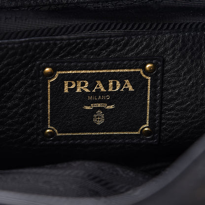 Prada Vitello Daino Tote Black 6 of 16