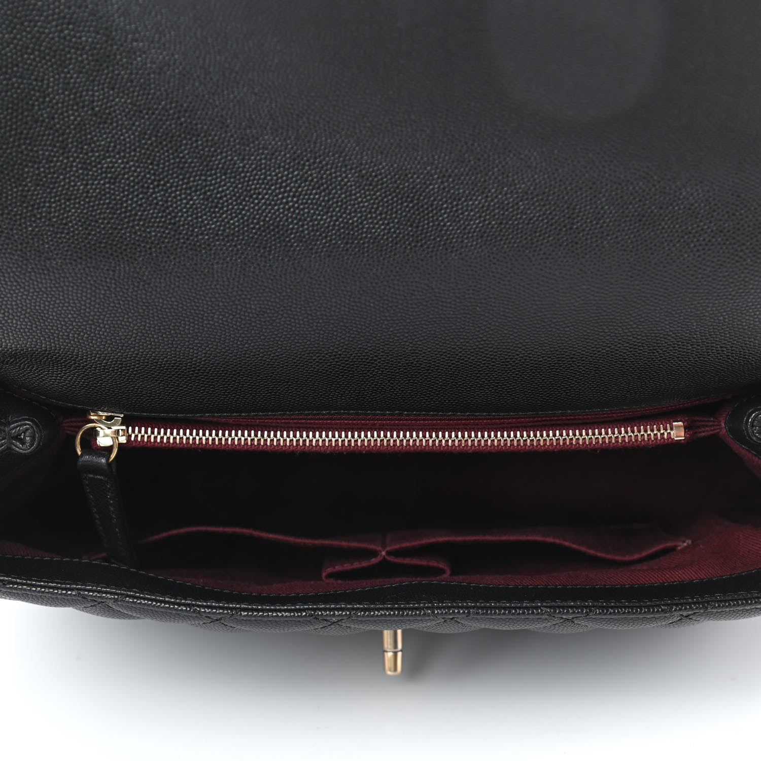 Chanel Caviar Quilted Medium Coco Handle Flap Black 4 of 4