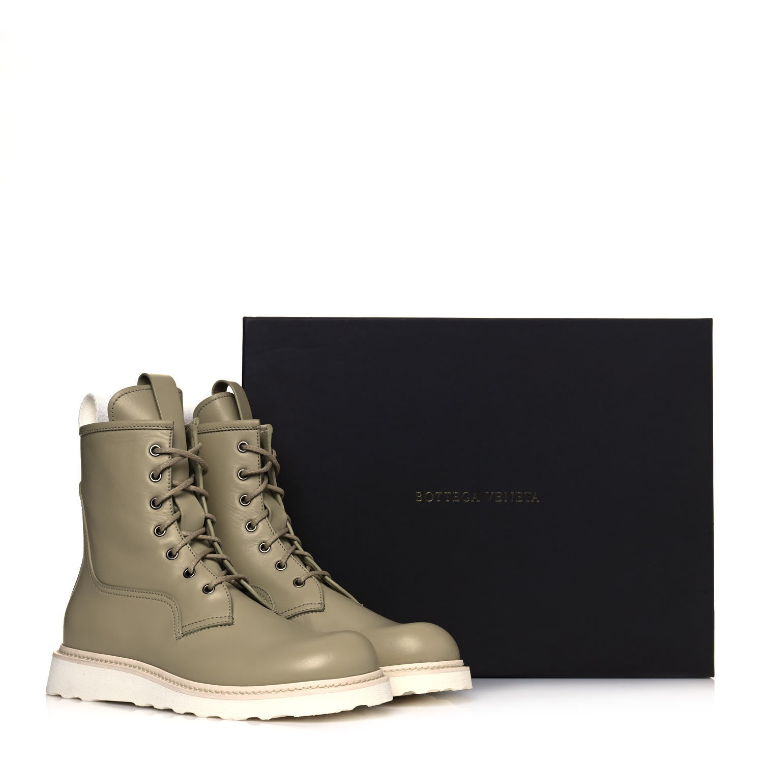 Bottega Veneta Calfskin Mens Lace Up Boots 43 Origano 10 of 10