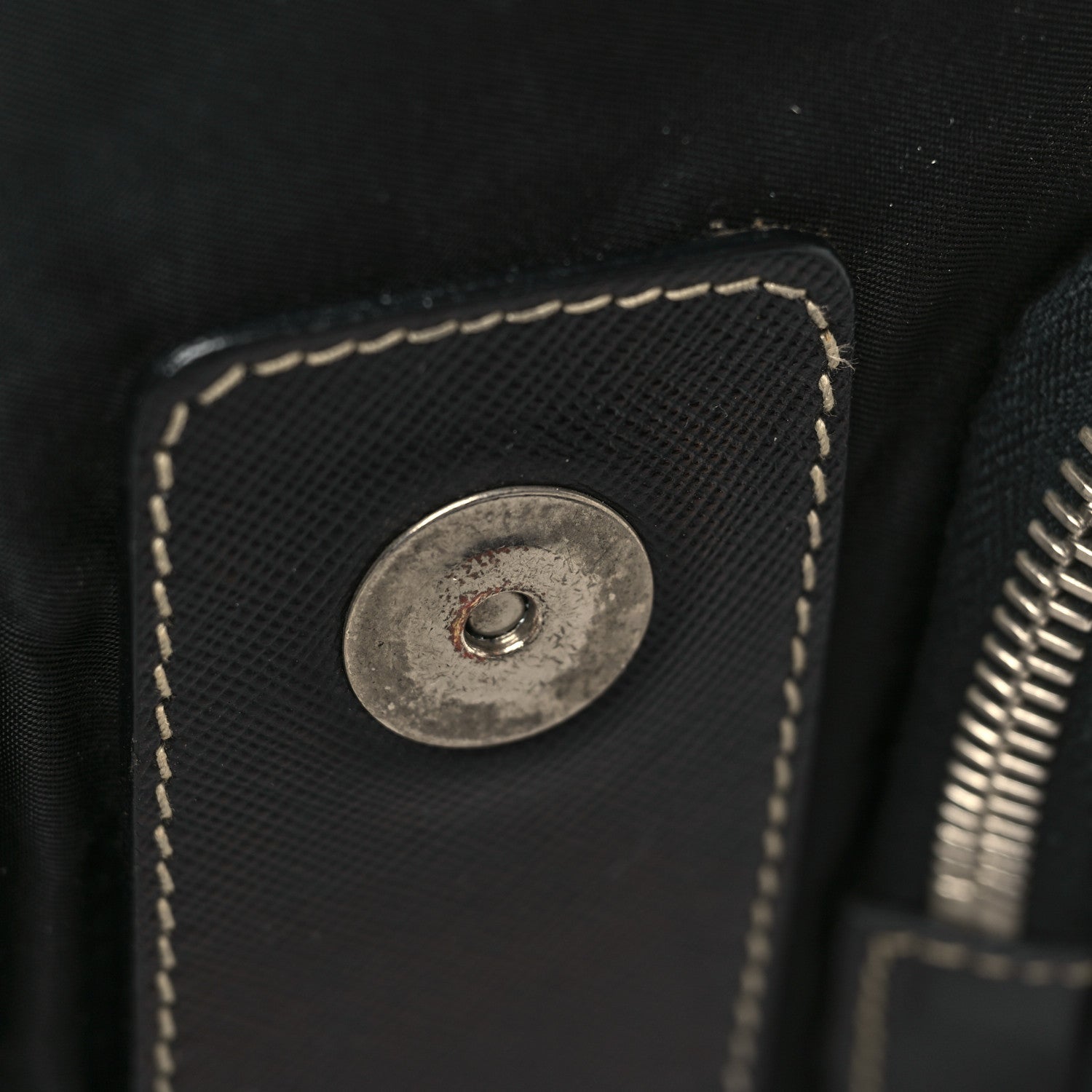 Prada Nylon Saffiano Vela Messenger Bag Black 10 of 10