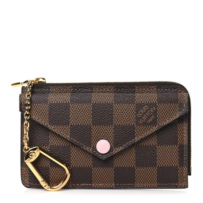 Louis Vuitton Damier Ebene Recto Verso Card Holder Rose Ballerine 1 of 7