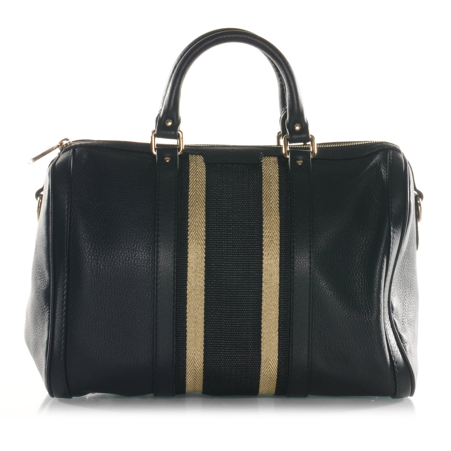 Calfskin Vintage Web Medium Boston Navy