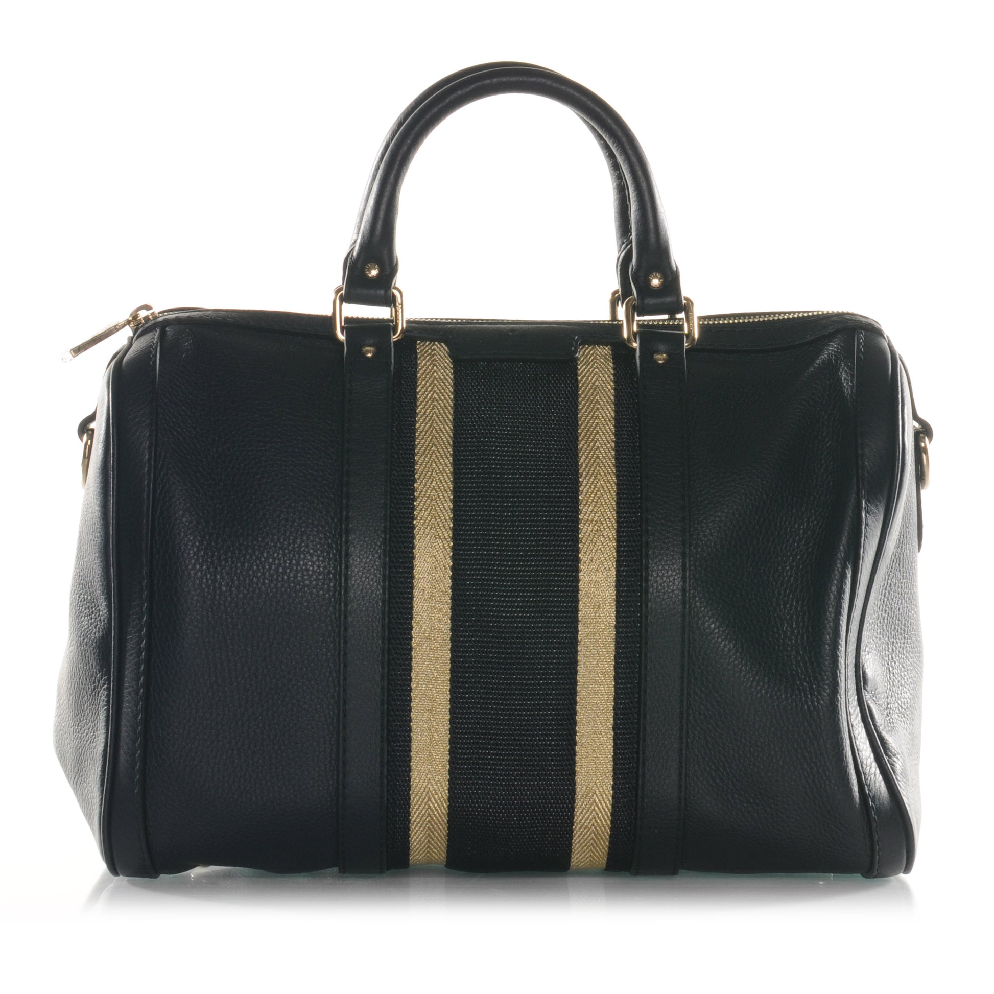 Gucci Calfskin Vintage Web Medium Boston Navy 1 of 8