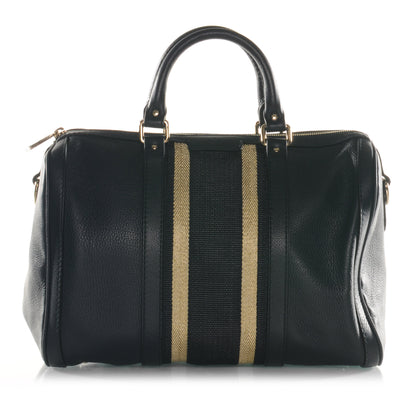 Gucci Calfskin Vintage Web Medium Boston Navy 1 of 8