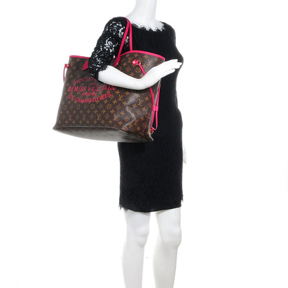 Louis Vuitton Monogram Articles de Voyage Ikat Neverfull GM Rose Indien 2 of 7