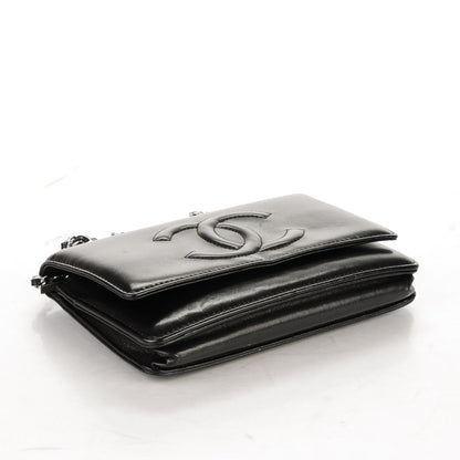 Chanel Lambskin Timeless CC Wallet On Chain WOC Black 4 of 8