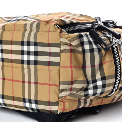 Burberry Nylon Vintage Check Medium Rucksack Backpack Antique Yellow 9 of 9