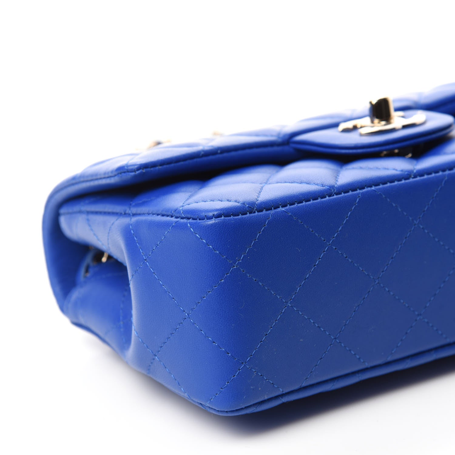 Chanel Lambskin Quilted Mini Rectangular Flap Royal Blue 6 of 11
