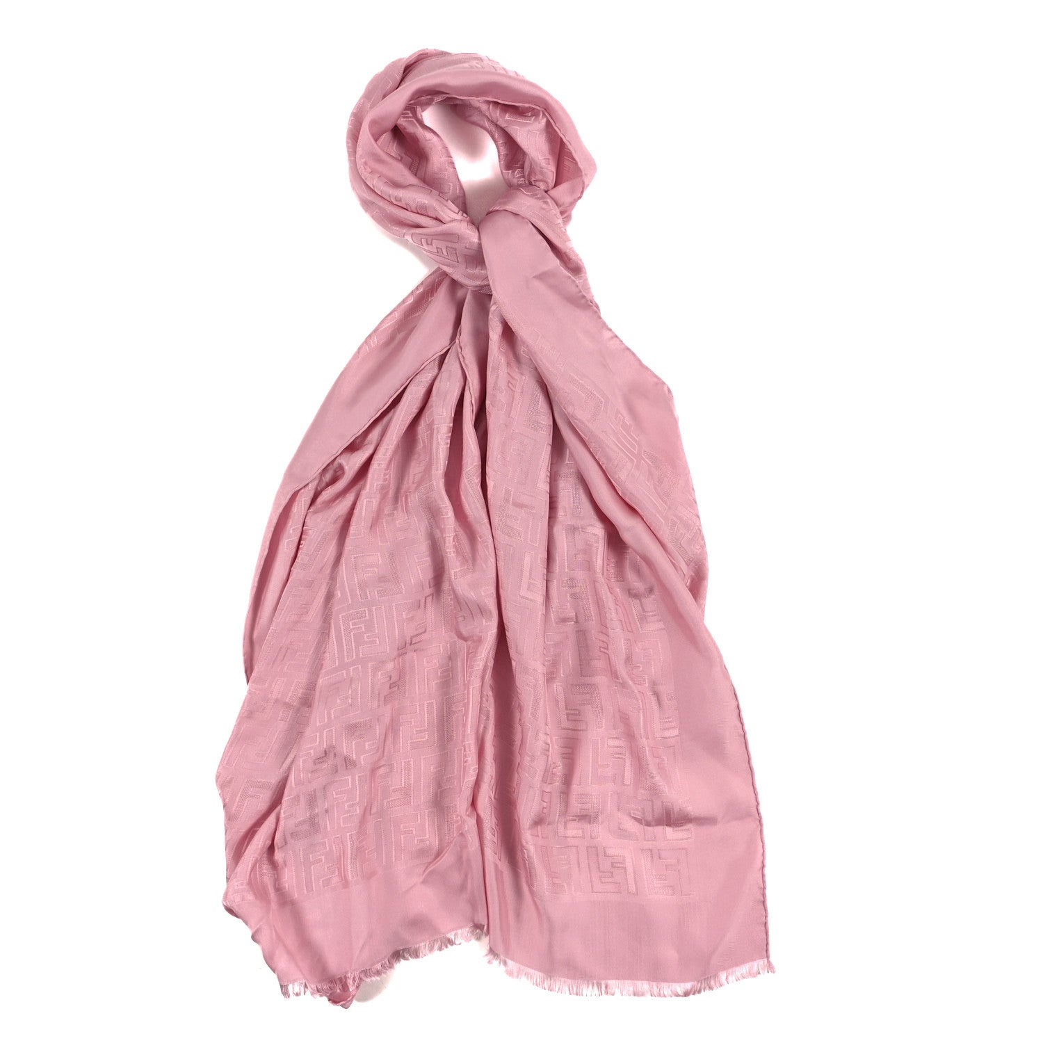 Fendi Silk FF Scarf Pink 1 of 3