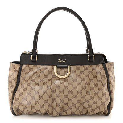 Gucci Crystal Monogram D Ring Tote Dark Brown 1 of 15