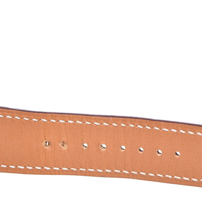 Hermes Stainless Steel Barenia 26mm Heure H Hour Quartz Watch Fauve 7 of 12