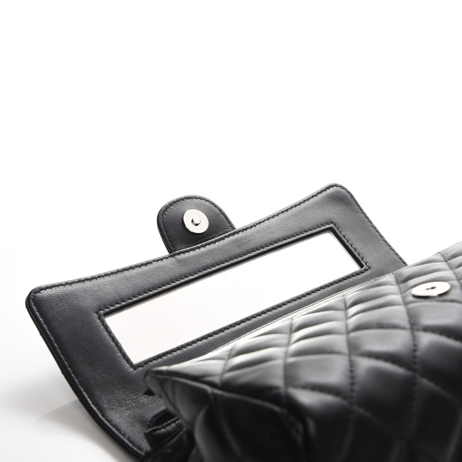 Chanel Lambskin Quilted Flap Cosmetic Case Black 8 of 8