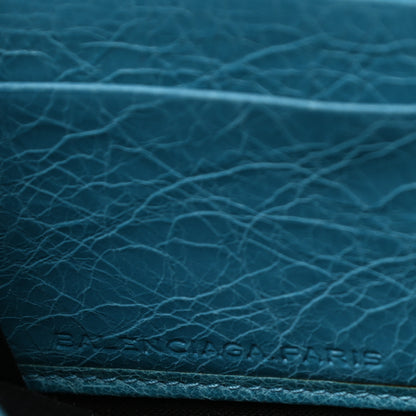 Balenciaga Agneau Giant 12 Hardware Continental Zip Around Wallet Blue Paon 7 of 10