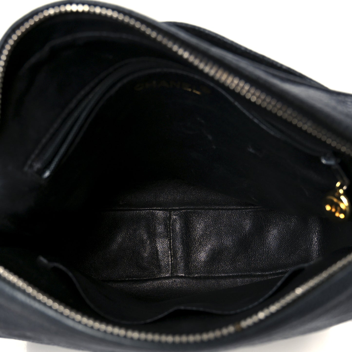 Caviar Quilted Flap Camera Case Black