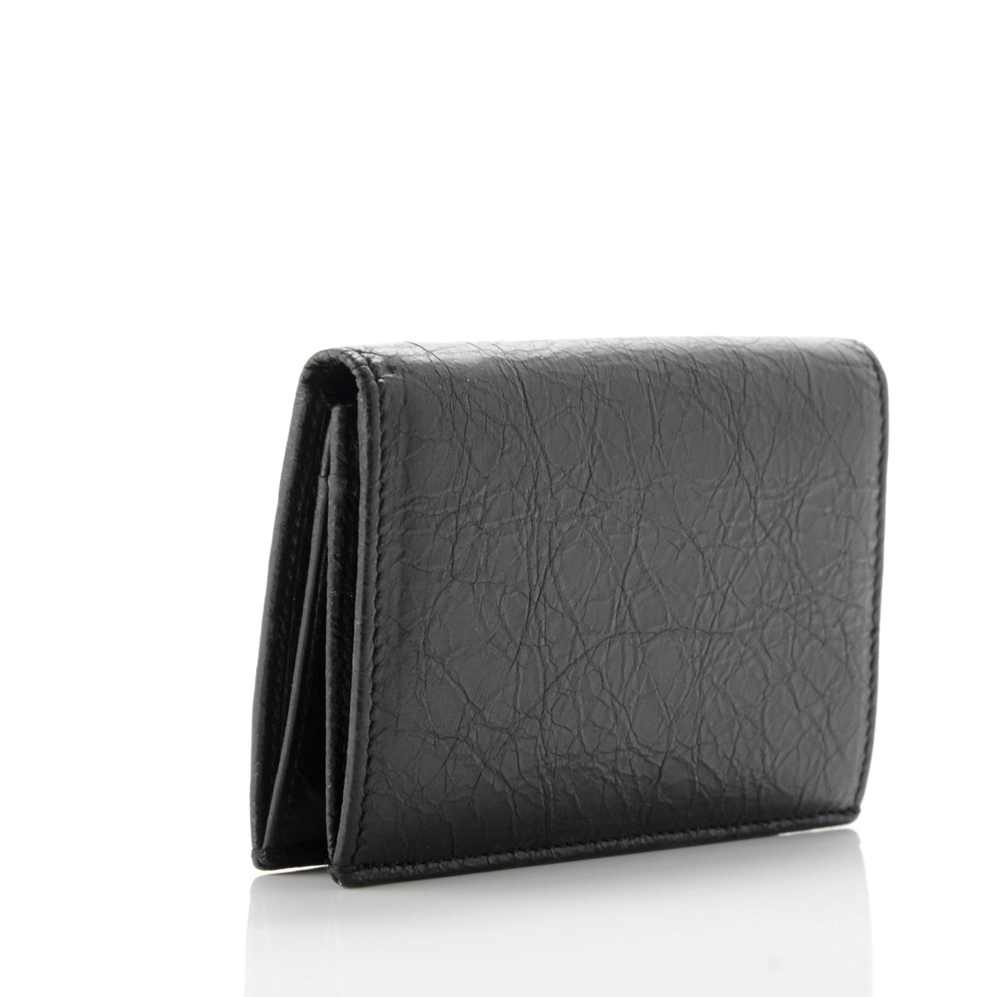 Agneau Giant Gold Card Case Black