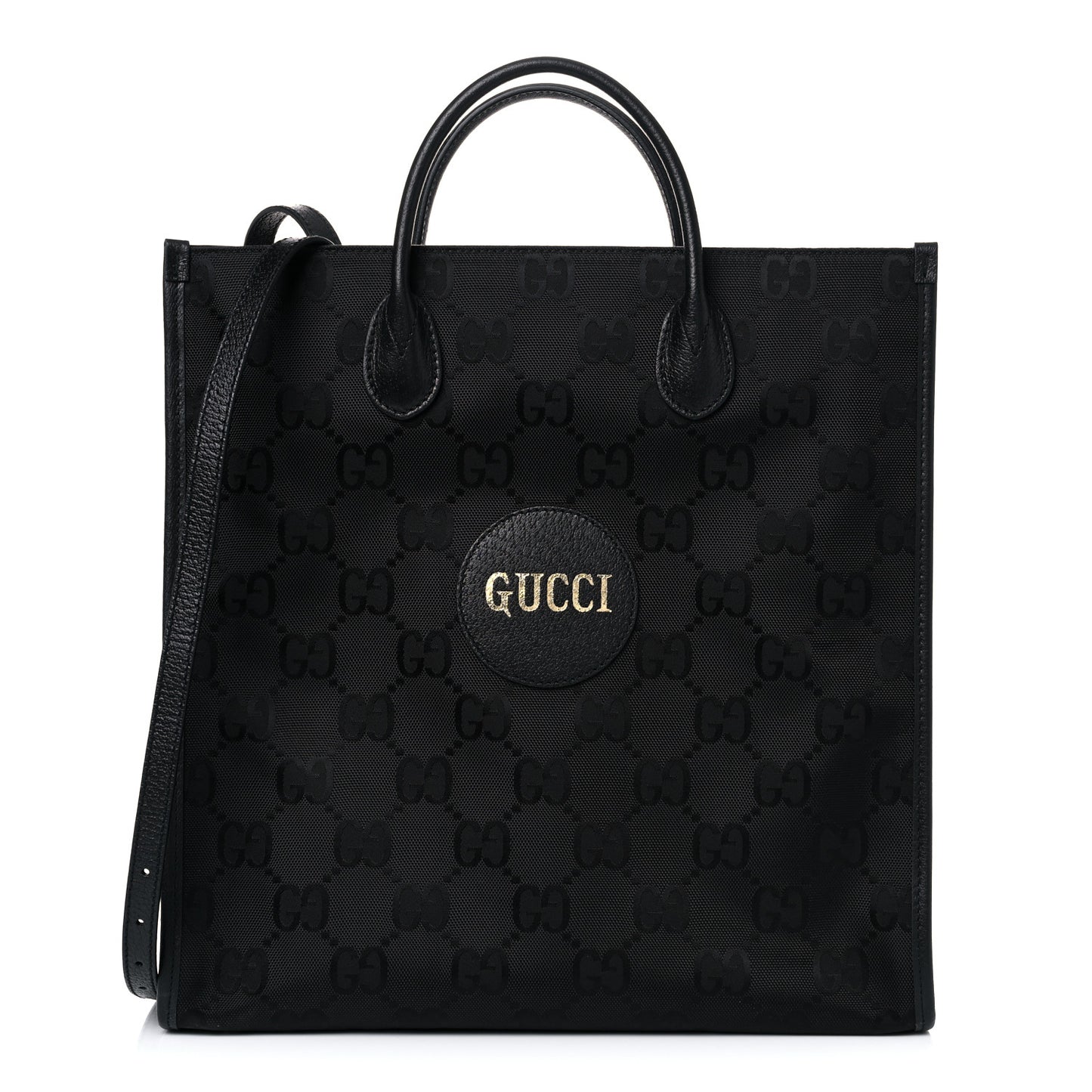 Econyl Nylon Monogram Off The Grid Long Tote Bag Black