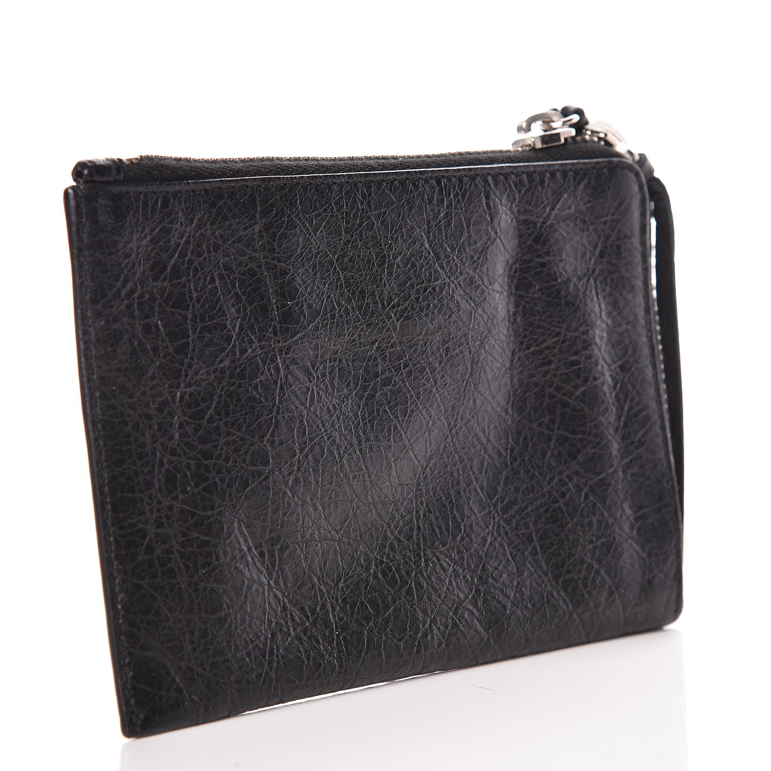 Balenciaga Agneau Arena Classic Silver Hardware Mini Pouch Black 3 of 7