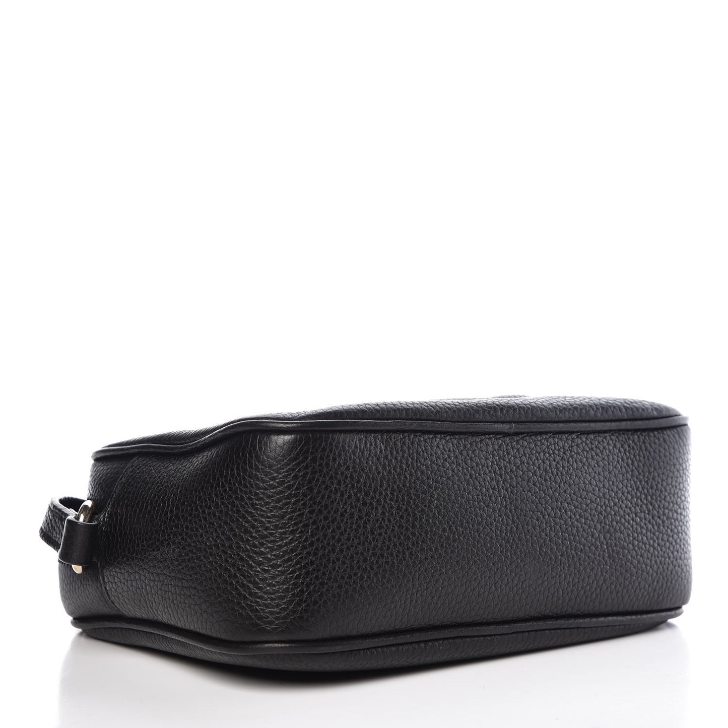 Pebbled Calfskin Small Soho Disco Bag Black