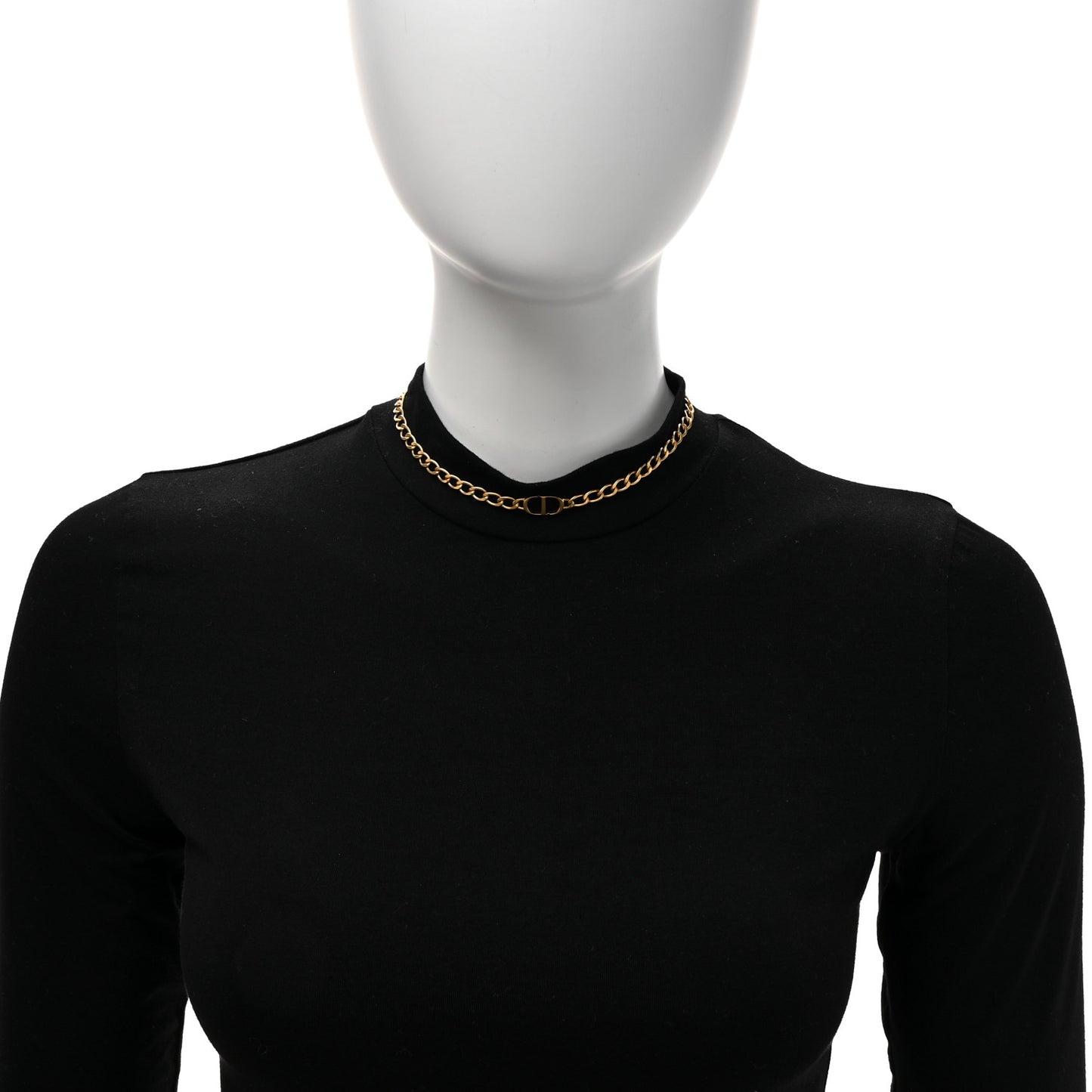 Metal Petit CD Choker Necklace Gold