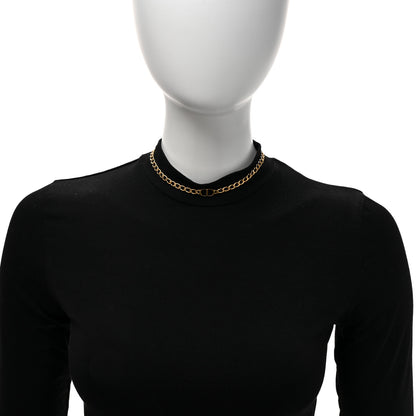 Christian Dior Metal Petit CD Choker Necklace Gold 2 of 5