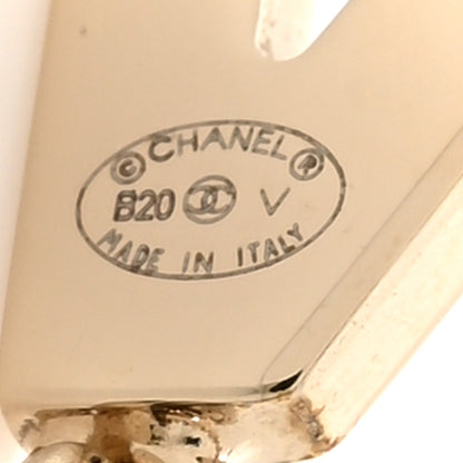 Chanel Metal Cha-Nel Logo Drop Earrings Gold 4 of 7