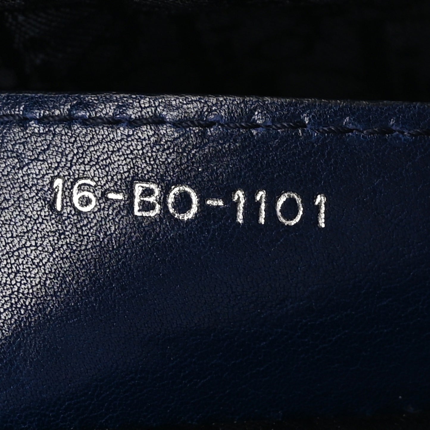 Lambskin Cannage Large Lady Dior Navy Blue