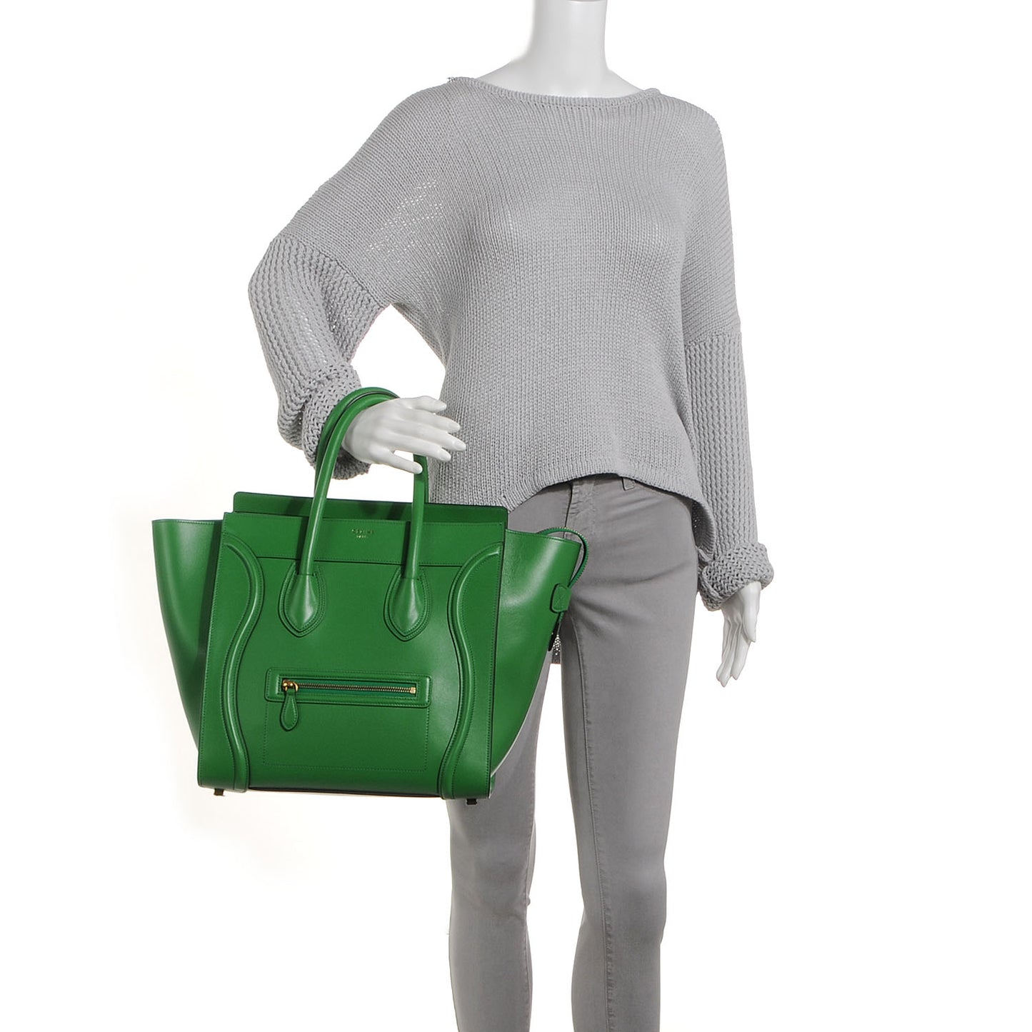 Palmelato Leather Mini Luggage Bag Grass Green