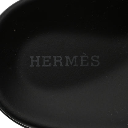 Hermes Calfskin Womens Chypre Sandals 38 Black 7 of 8