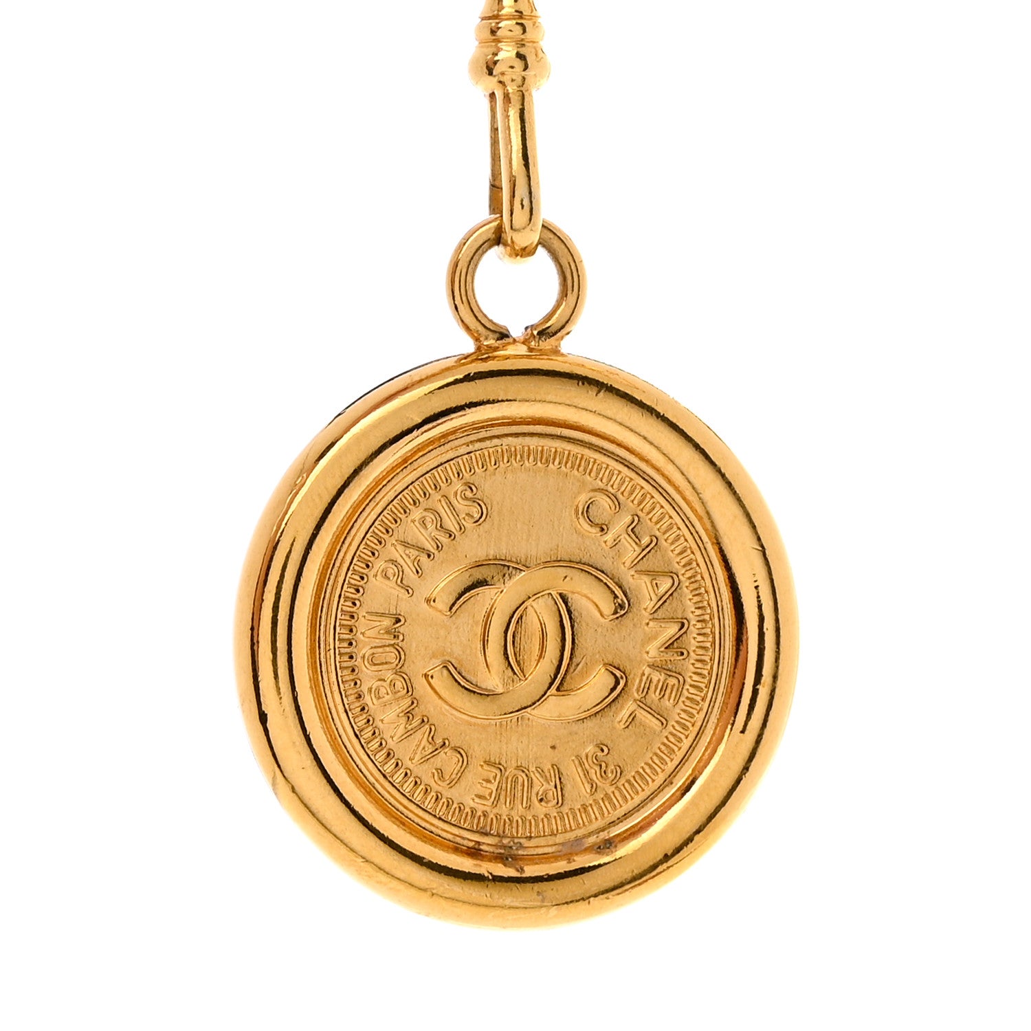 Chanel Metal Chain CC Medallion Belt Gold 3 of 4