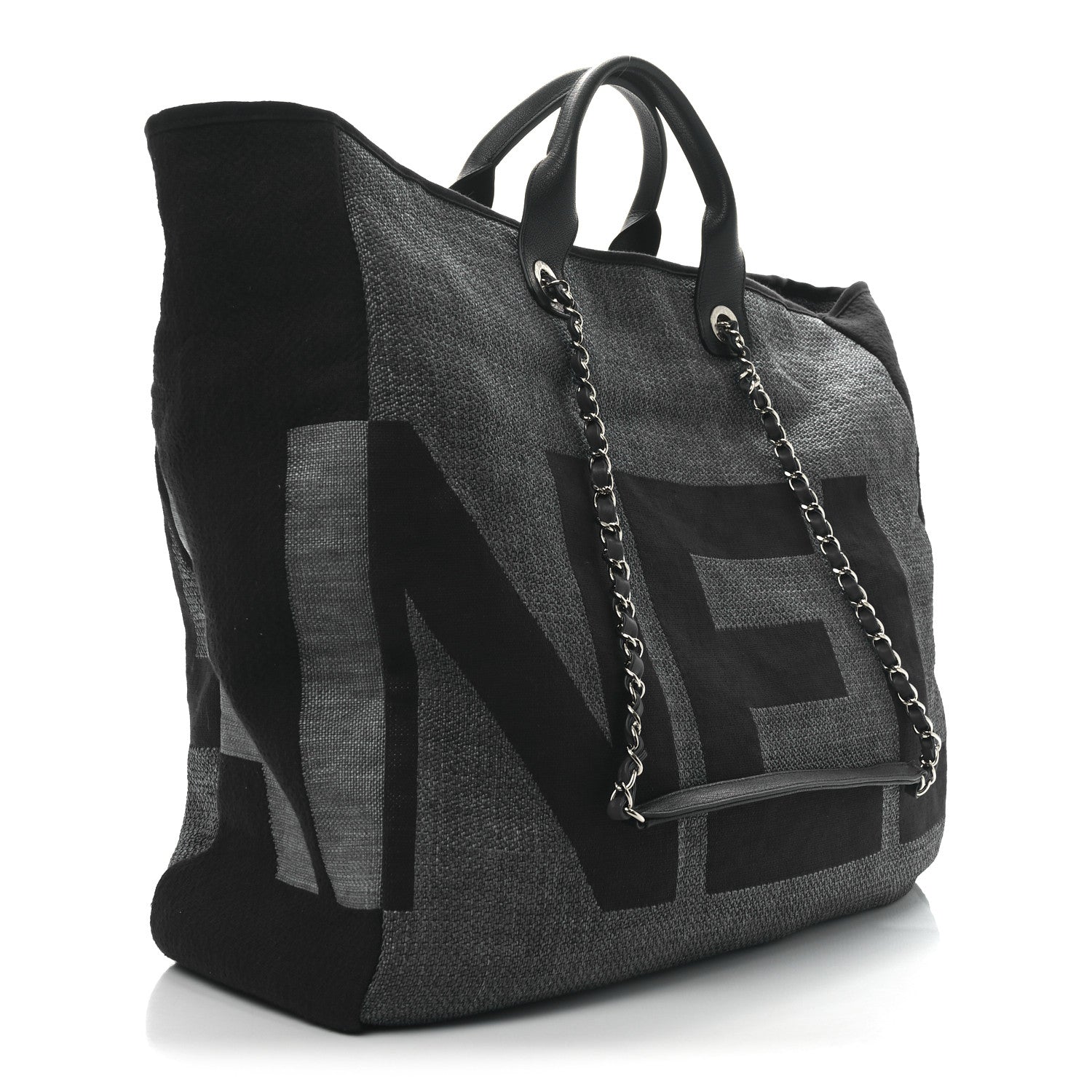 Chanel Canvas Large Maxi Shopping Tote Dark Blue 3 of 10