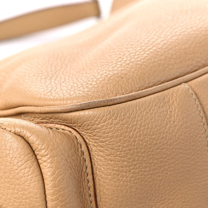 Prada Vitello Daino Buckle Shoulder Bag Sabbia 8 of 20