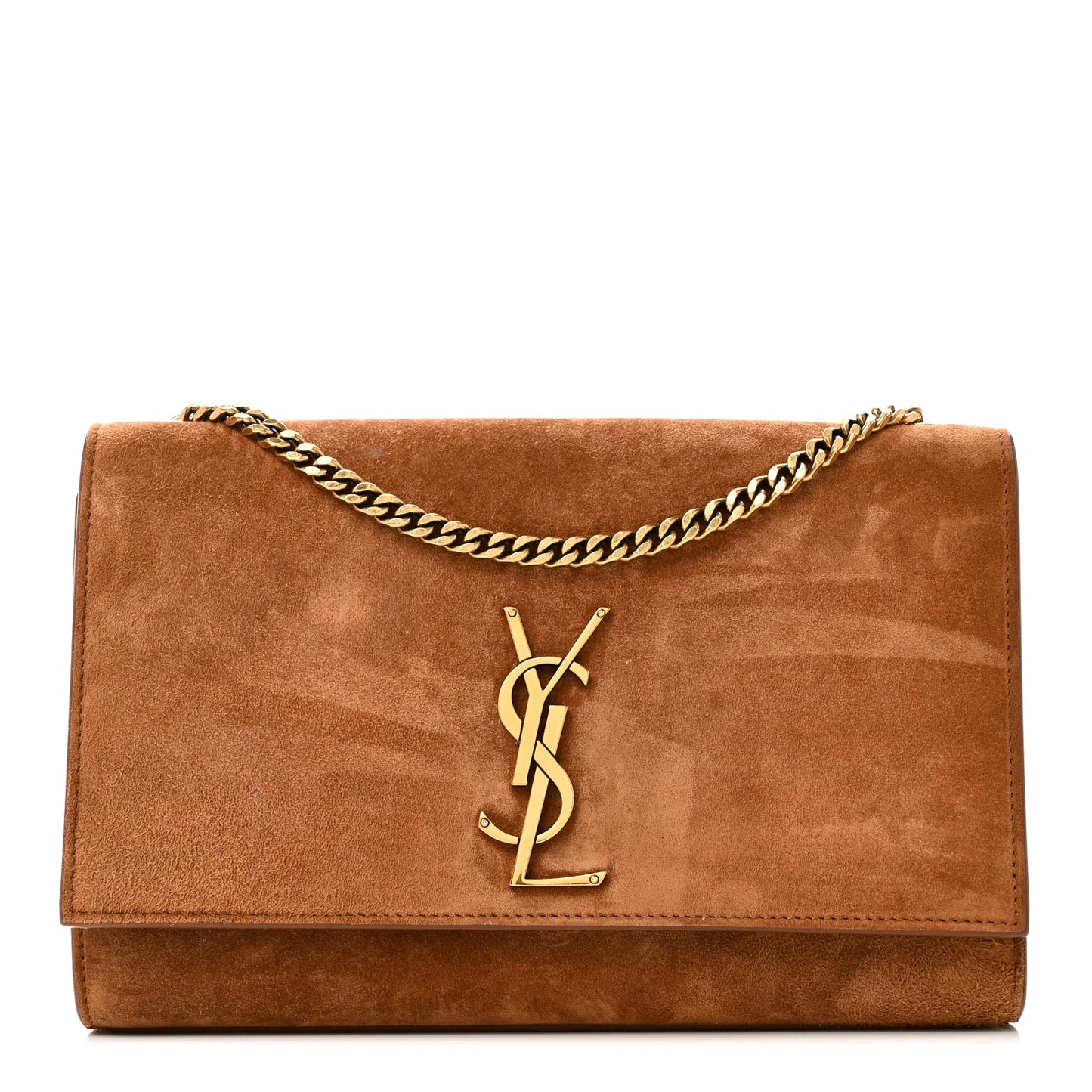 Suede Small Monogram Kate Satchel Macaron
