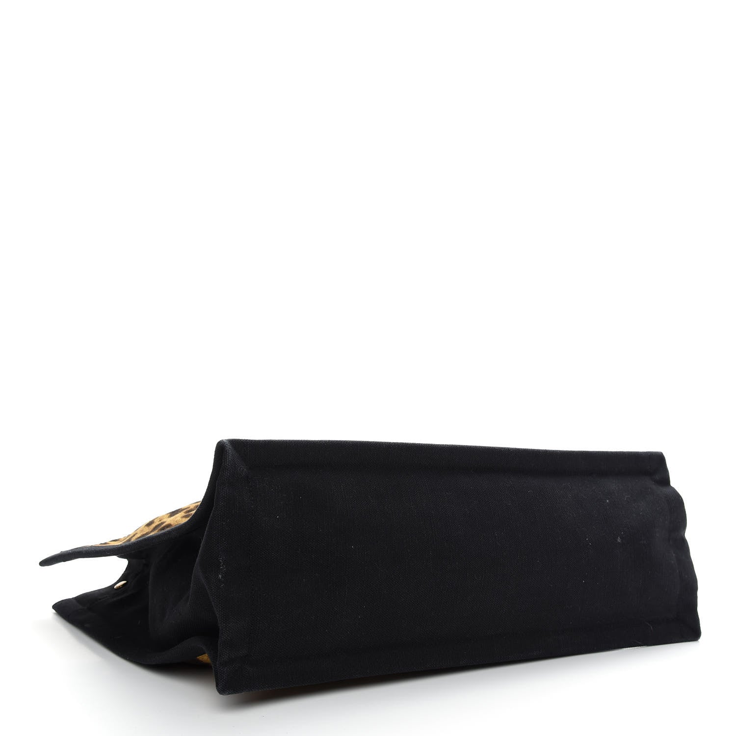 Saint Laurent Canvas Calfskin Leopard Print Rive Gauche Noe Tote Natural Black 4 of 8