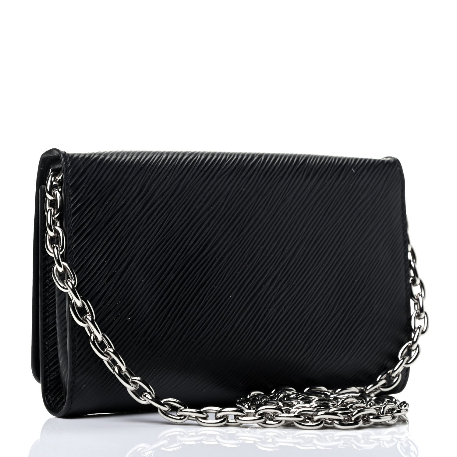 Louis Vuitton Epi Twist Chain Wallet Black 2 of 4