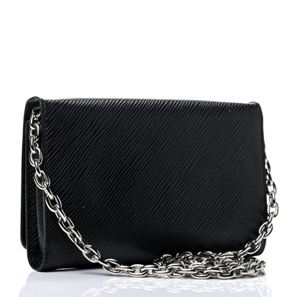Louis Vuitton Epi Twist Chain Wallet Black 2 of 4