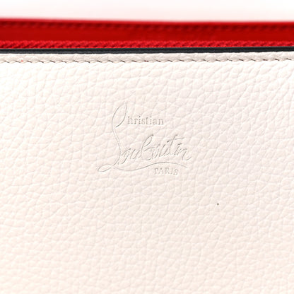 Christian Louboutin Calfskin Glitter Spikes Multimetal Paloma Clutch White 6 of 9