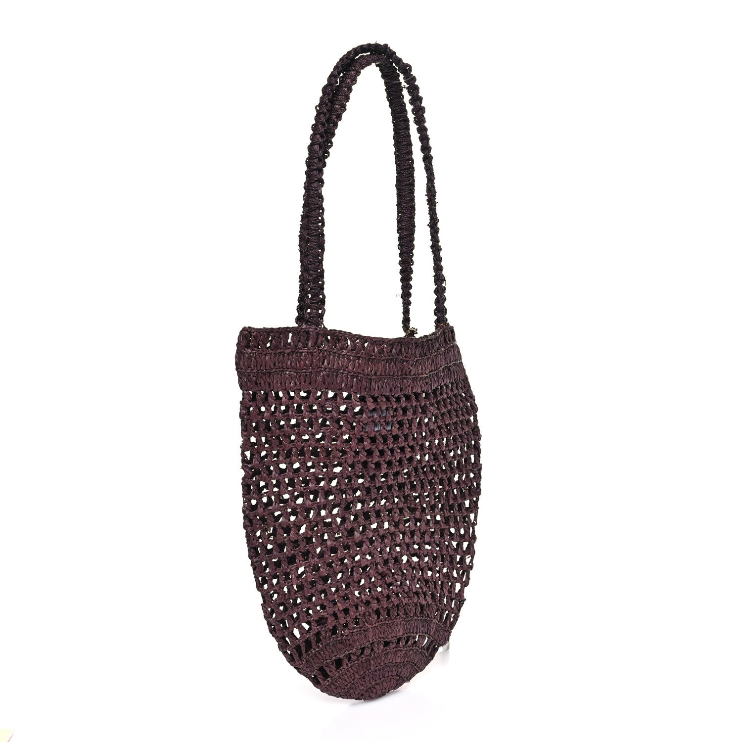 Chloe Raffia Small Summer Banana Tote Kohl Brown 3 of 9