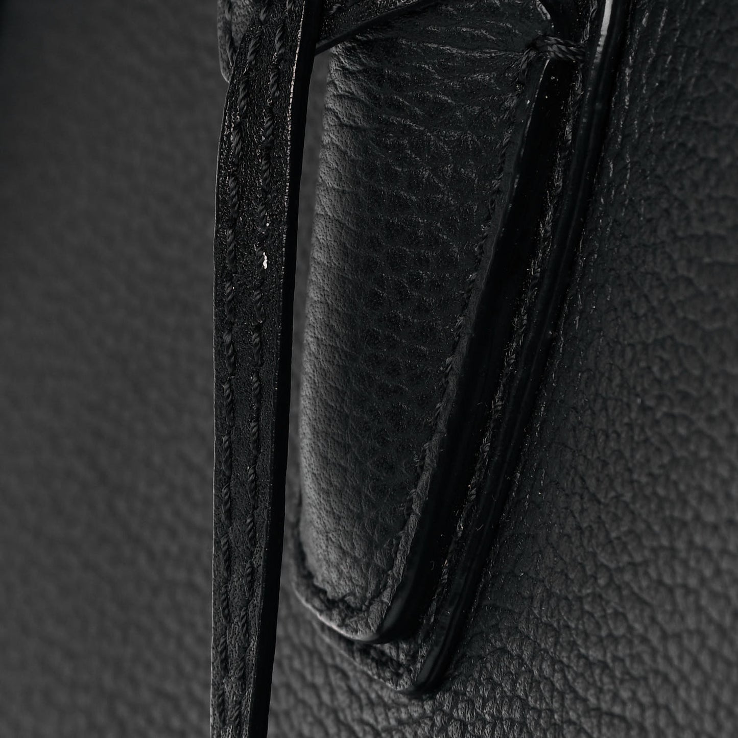 Grained Calfskin Medium Milla Tote Black