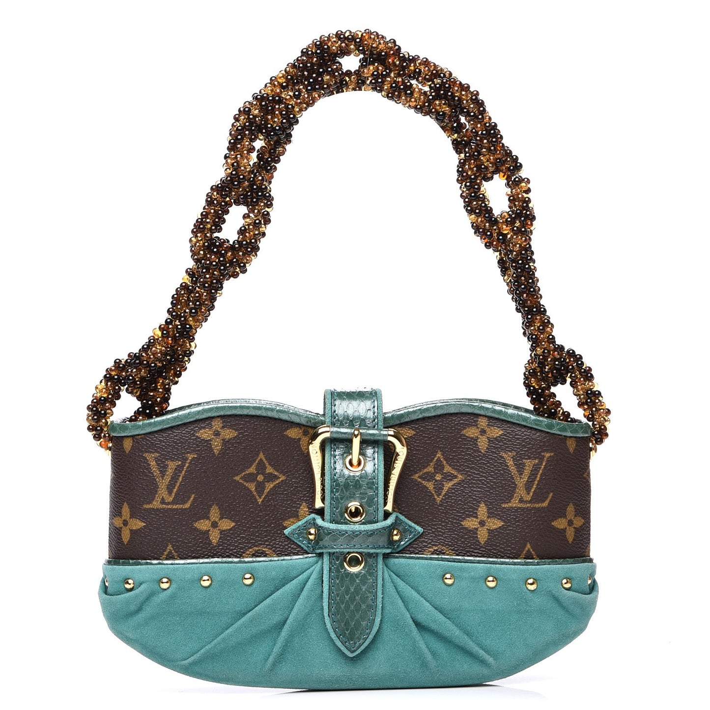 Monogram Python Suede Les Extraordinaires Draped Pochette