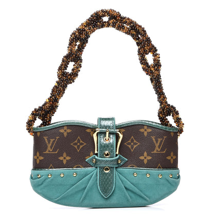 Louis Vuitton Monogram Python Suede Les Extraordinaires Draped Pochette 1 of 11