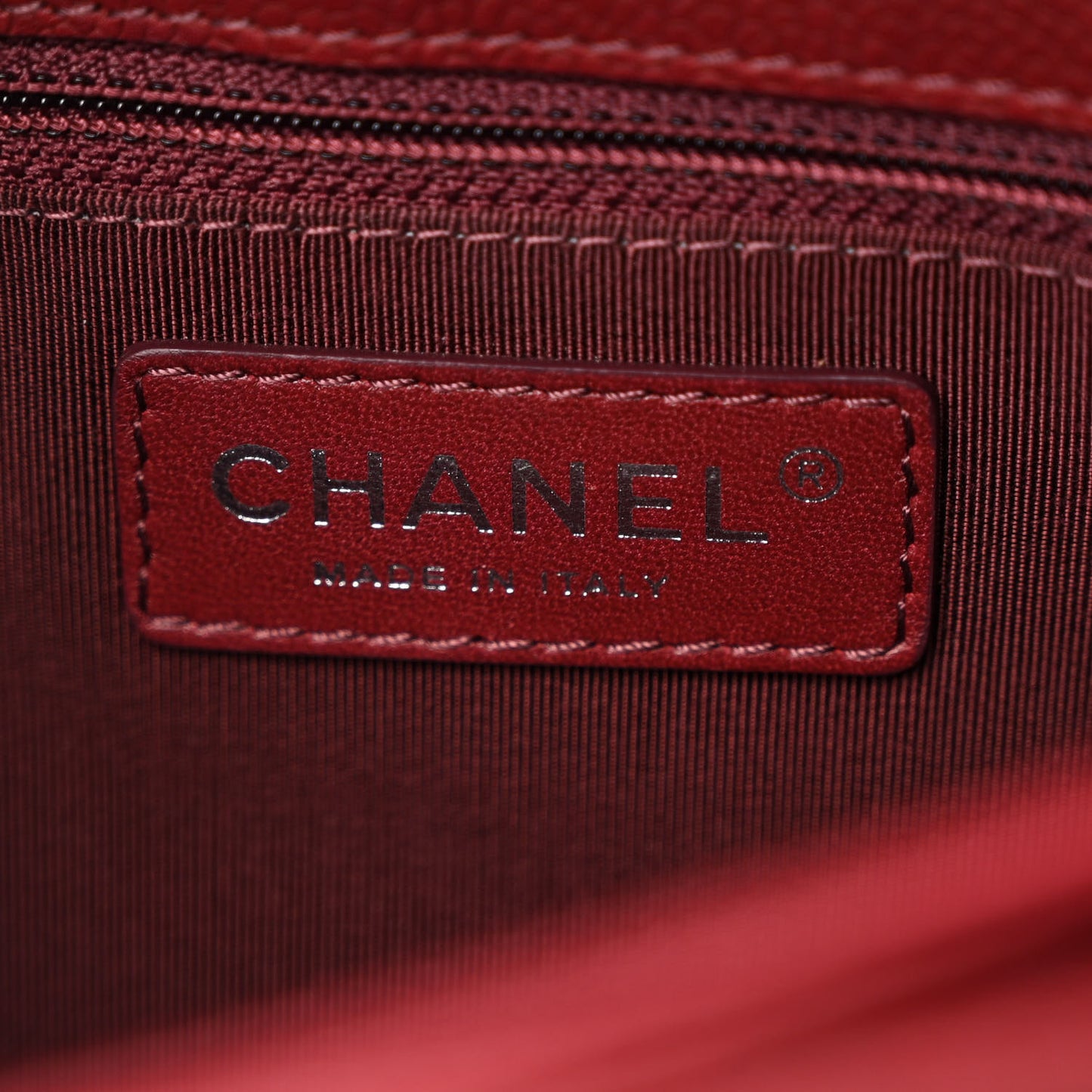Caviar Quilted Medium Rock In Rome Single Flap Burgundy